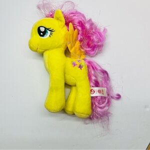 my little pony fluttershy plush toy yellow‎ pink 2015 mlp hasbro